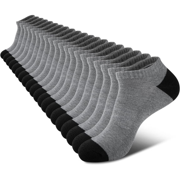 10 Pairs Mens Cushion Ankle Socks Men 10 Pack Low Cut Comfort Breathable Casual Socks