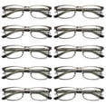 thumbnail image 1 of 10 Pairs Mens Metal Frame Spring Hinge Blue Light Blocking Reading Glasses Readers +3.00, 1 of 6