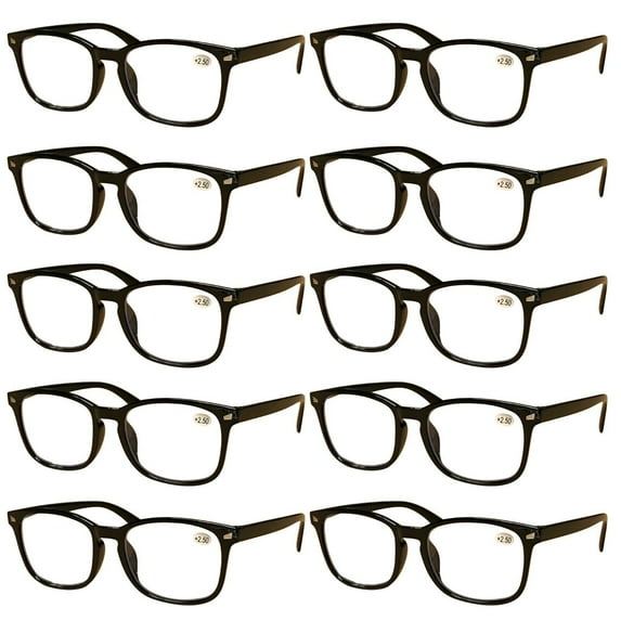 10 Pairs Mens Unisex Blue Light Blocking Reading Glasses Anti Blue Light Readers +1.50