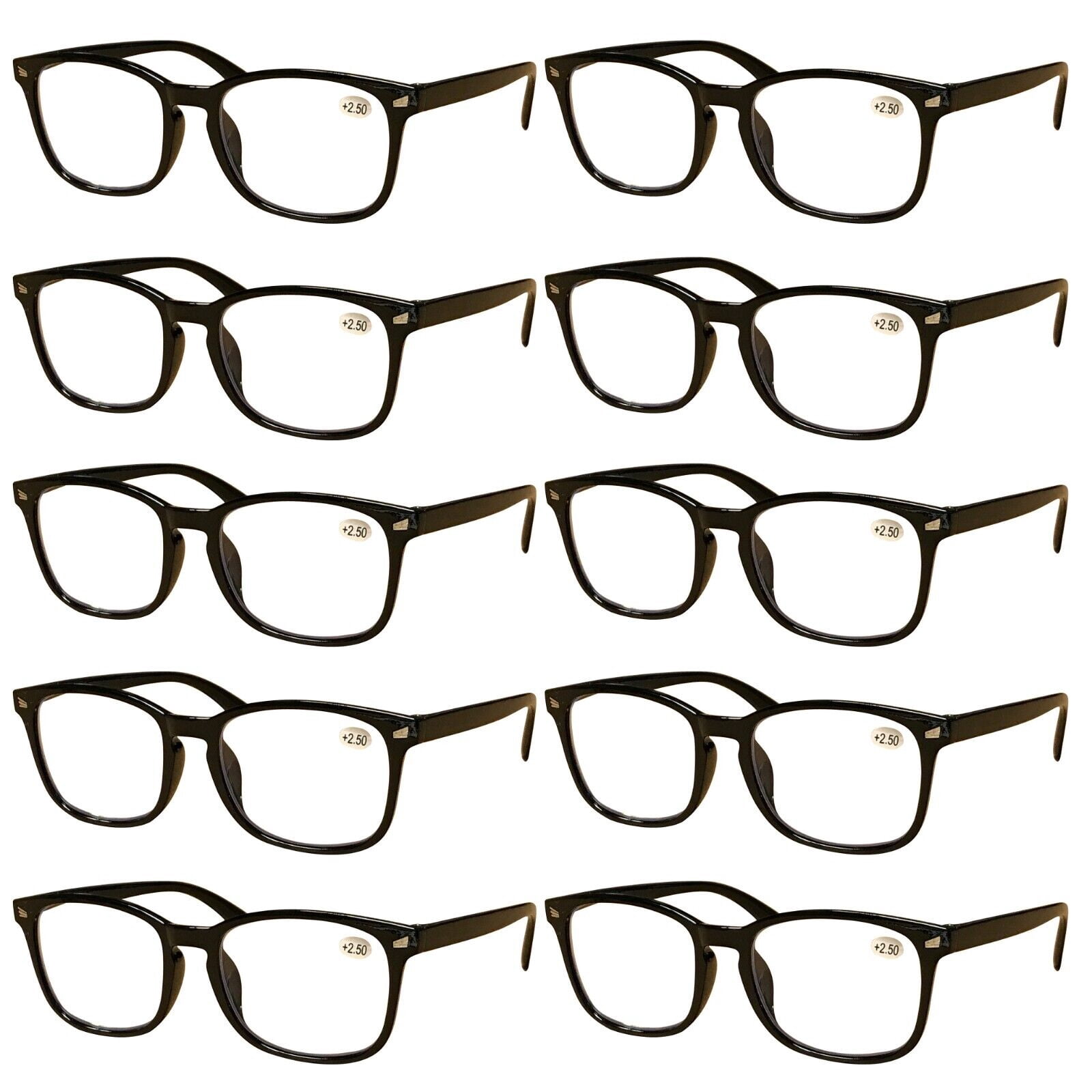 10 Pairs Mens Unisex Blue Light Blocking Reading Glasses Anti Blue Light Readers +2.25