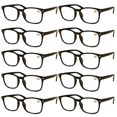 10 Pairs Mens Unisex Blue Light Blocking Reading Glasses Anti Blue Light Readers +2.25