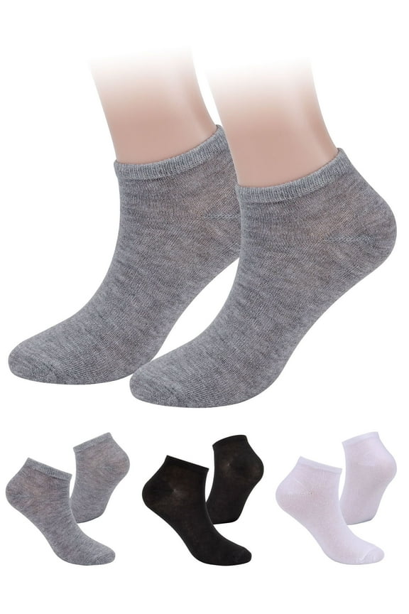 10 Pairs Mens Womens Ankle Athletic Running Socks Thin Cotton Low Cut No Show Solid Casual Socks