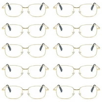 10 Pairs Mens Womens Metal Frame Clear Lens Reading Glasses Fashion Classic Readers 1.00