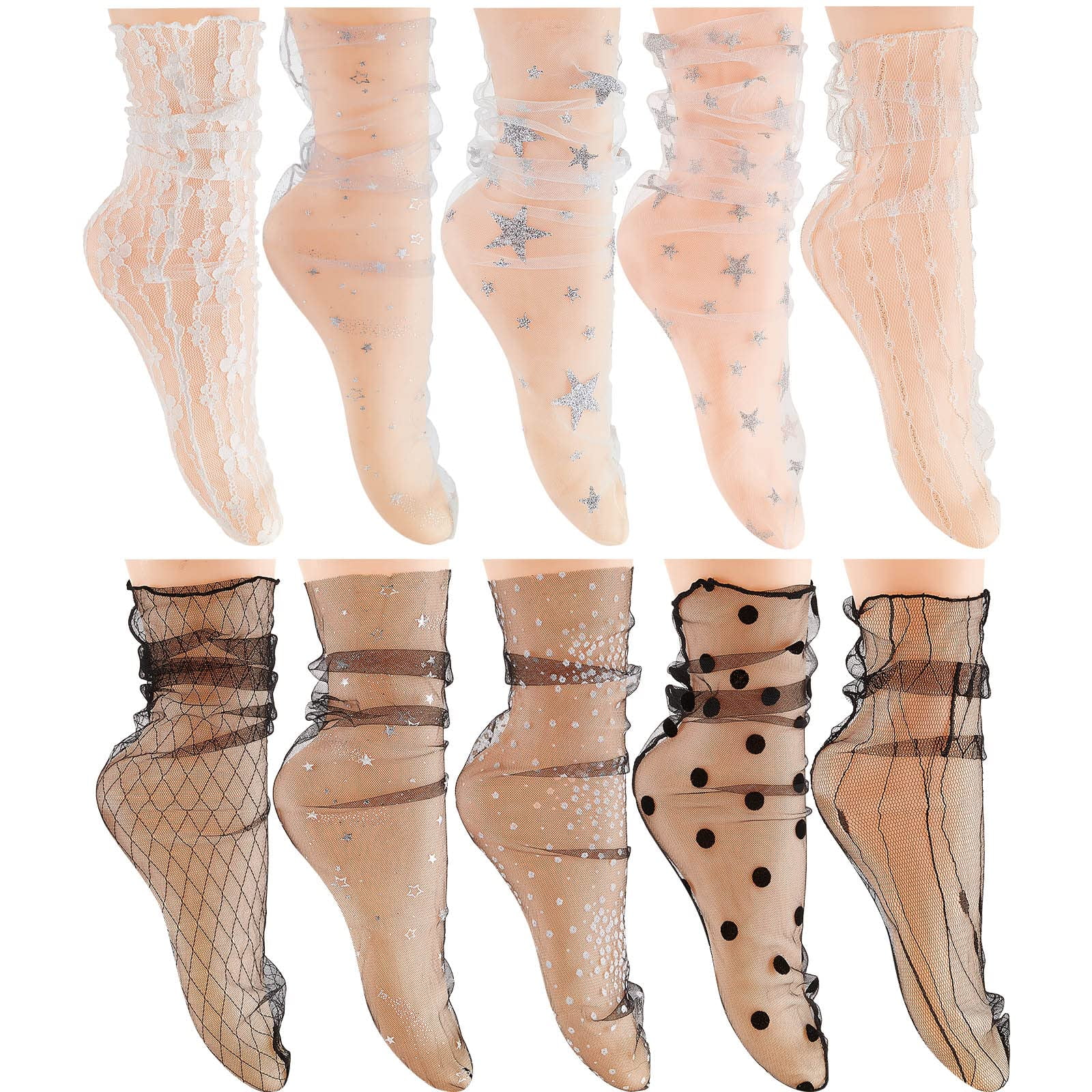 Mesh socks deals with heels
