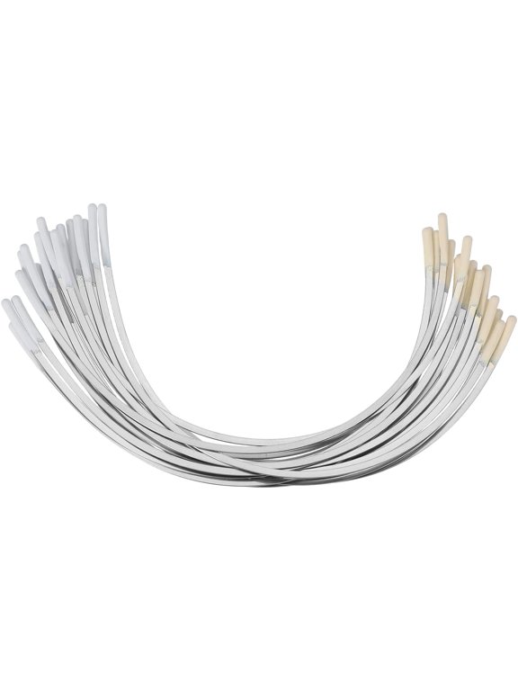 10 Pairs Metal Bra Under Wires Bra Wire Replacement Bra Supporters Under Wire Repair Kit for Bra Support Bra Shaping Women Corset Clothing DIY Making Sewing, Silver (34)