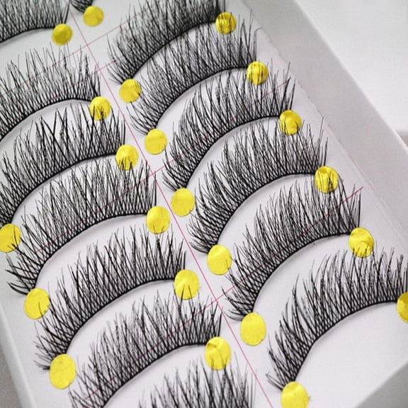 10 Pairs Natural False Eyelashes Thi Crossing Eyelashes X0Q5