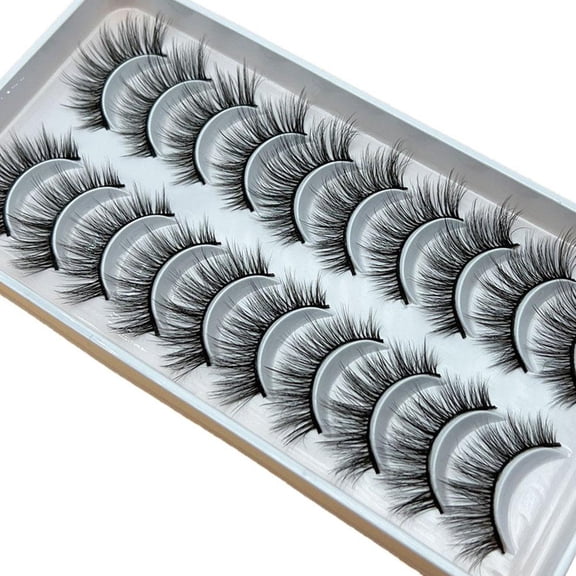 10 Pairs Natural Soft False Eyelashes Lightweight Easy To Apply For Daily Wear