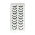 thumbnail image 1 of 10 Pairs Natural Soft False Eyelashes Lightweight Easy To Apply Reusable, 1 of 7