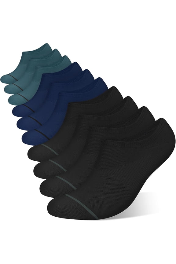 10 Pairs No Show Socks Men Low Cut Ankle Short Casual Thin Invisible Socks with Non Slip Grips
