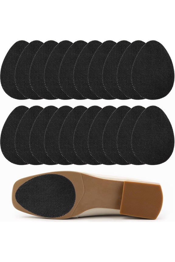 10 Pairs Non-Slip Shoe Pads for Bottom of Shoes, Premium Rubber Self Adhesive Anti-Slip Shoe Grips Stickers, High Heels Non-Skid Sole Protector