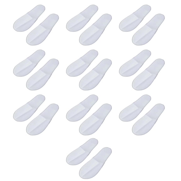 10 Pairs Nonslip Cloth Fabric Closed Toe Single Uses Slippers for Home Hotel SPAs Weddings Party Guests and Travel Needs