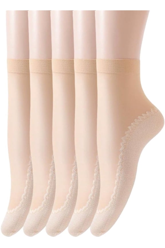 10 Pairs Nylon Silk Socks for Women PeachPuff 236x75x2.5mm Making DIY