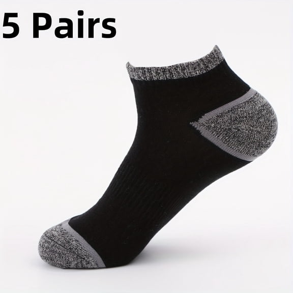 10 Pairs Of Men's Socks, Men's Short Socks, Anti Odor, Sweat Absorption, Breathable Sports Boat Socks