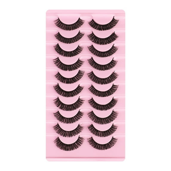 10 Pairs Reusable Self Adhesive Eyelashes No Glue or Eyeliner Needed Natural Thick False Lashes Extension