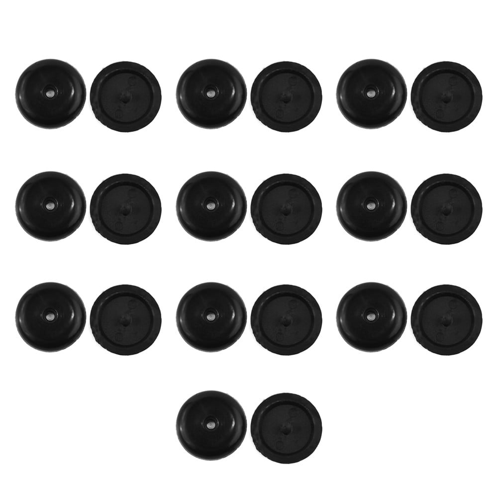 10 Pairs Seat Belt Button Buckle Stop Universal Fit Stopper Kit Black