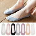 thumbnail image 1 of 10 Pairs No Show Socks for Women, Invisible Non Slip Low Cut Liner Padded, Non-slip Low Cut Liner Socks Invisible Ice Silk Socks for Flats Sneaker Heels Pink, 1 of 3