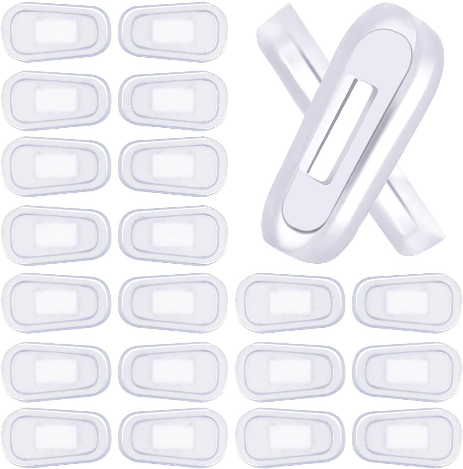 10 Pairs Silicone Nose Pad Covers Transparent Silicone Glasses Nose