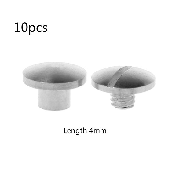 10 Pairs Metal Chicago Screw Post Leather Screw Nail Rivet Button Solid Belt Screw for DIY Leather Decoration