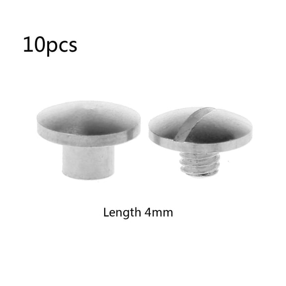 10 Pairs Silver/Gold Screws Assorted Copper Screws Posts for Leather Bookbinding