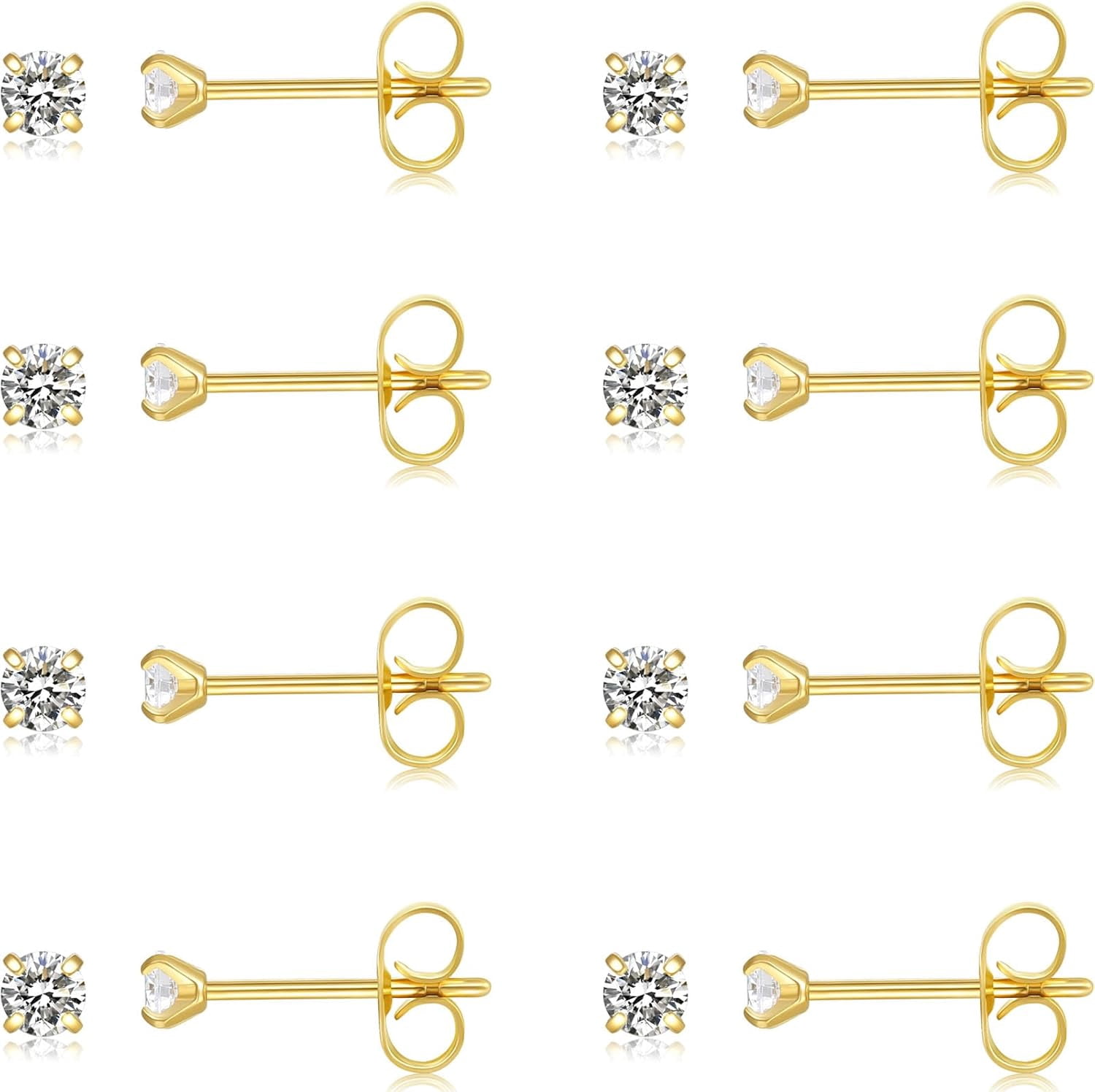 30 Pairs Small Stud Earrings For Girls & Women - Butterfly, Flower, Rhinestone, Pearl Sticker Earrings Set - View #11