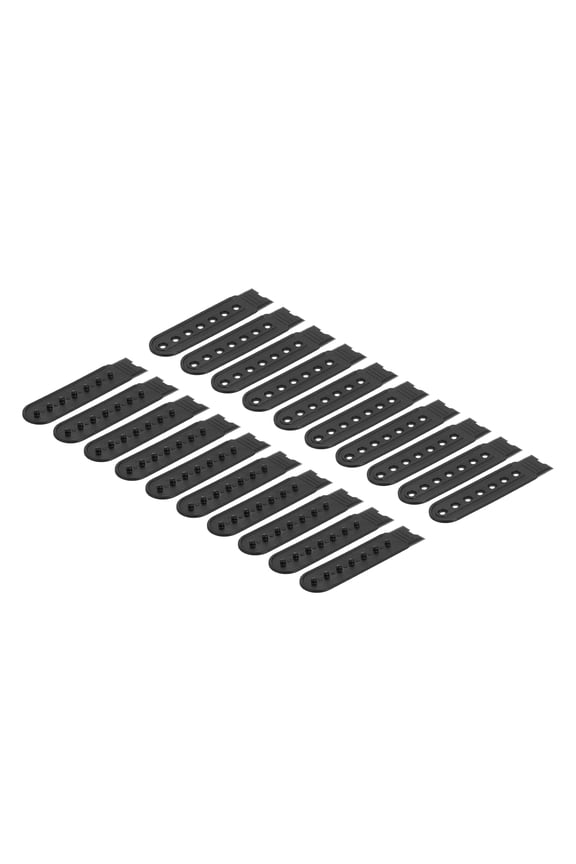 10 Pairs Snapback Strap Cover, 7 Holes Plastic Adjustable Hat Snap Buckle (Black)