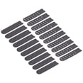 thumbnail image 1 of Uxcell 10 Set Snapback Strap Cover, Double Row 14 Holes Plastic Adjustable Hat Snap Buckle Replacement (Black), 1 of 7