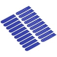 thumbnail image 1 of Uxcell 10 Set Snapback Strap Cover, Double Row 14 Holes Plastic Adjustable Hat Snap Buckle Replacement (Dark Blue), 1 of 7