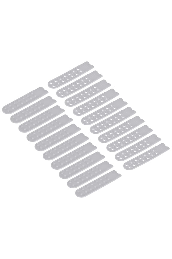 10 Pairs Snapback Strap Cover, Double Row 14 Holes Plastic Adjustable Hat Snap Buckle Replacement (Grey)