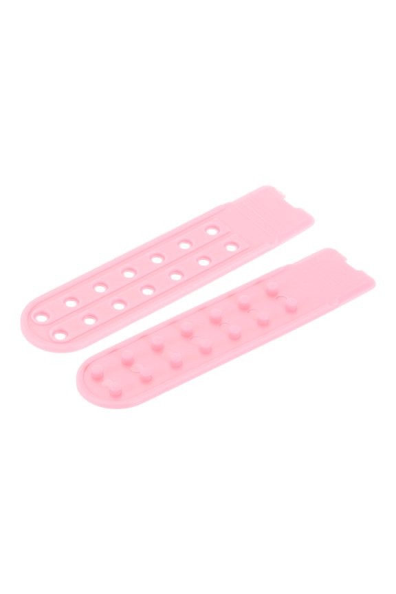 10 Set Snapback Strap Cover, Double Row 14 Holes Plastic Adjustable Hat Snap Buckle Replacement for Caps Repairing (Light Pink)