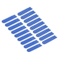 thumbnail image 1 of Uxcell 10 Set Snapback Strap Cover, Double Row 14 Holes Plastic Adjustable Hat Snap Buckle Replacement for Caps Repairing (Sapphire Blue), 1 of 7