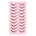thumbnail image 1 of Handmade Natural Long False Eyelashes - 10 Pairs, Reusable, Soft, Naturally Curled, 1 of 8