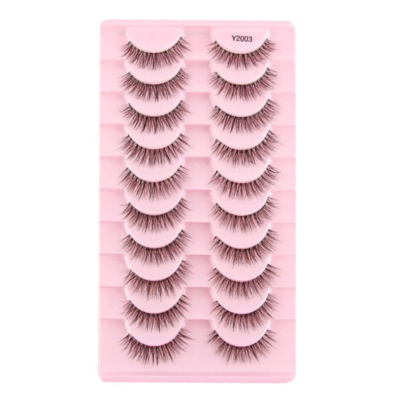 10 Pairs Soft Fake Eyelashes Natural Lashes Short Lashes Eye Cat Look X8J4
