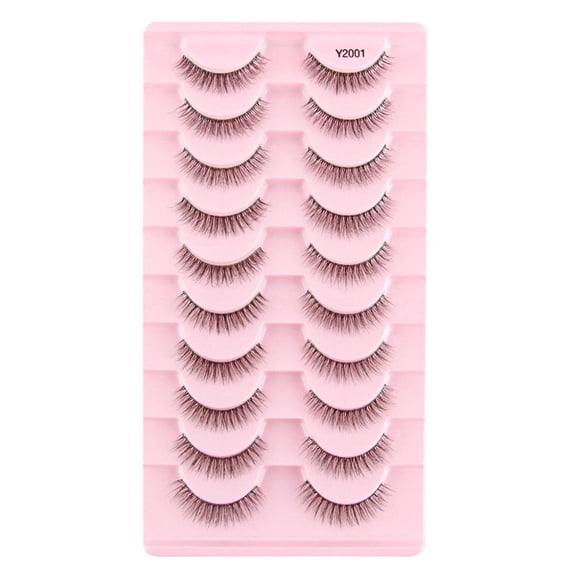 10 Pairs Soft Fake Eyelashes Natural Lashes Short Lashes Look Eye Cat N1H7