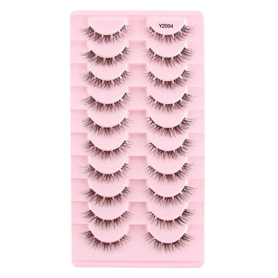 10 Pairs Soft Fake Eyelashes Natural Lashes Short Lashes Look Cat Eye O7S6