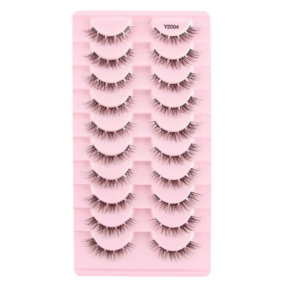 10 Pairs Soft Fake Eyelashes Natural Lashes Short Lashes Look Cat Eye O7S6