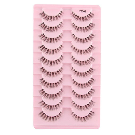 10 Pairs Soft Fake Eyelashes Natural Lashes Short Lashes Look Cat Eye X8K0