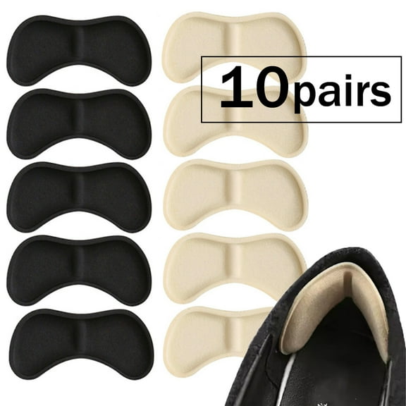 10 Pairs Sponge Heel Pads Adhesive Patch for Pain Relief High Heels Shoes Sticker Foot Care Liner Grips Insole Cushion Insert Pad