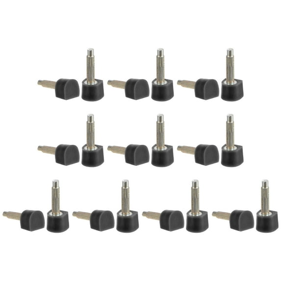 10 Pairs TPU High Heel Tips Shoes Replacement Tap Caps 2.4mm Pin, 7x7mm U-Shape Heel Repair Caps, Black