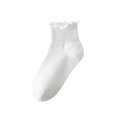 thumbnail image 1 of 10 Pairs Women Cotton Short Socks Thin Summer Rolled Edge Soft Comfy Ankle Socks, 1 of 1