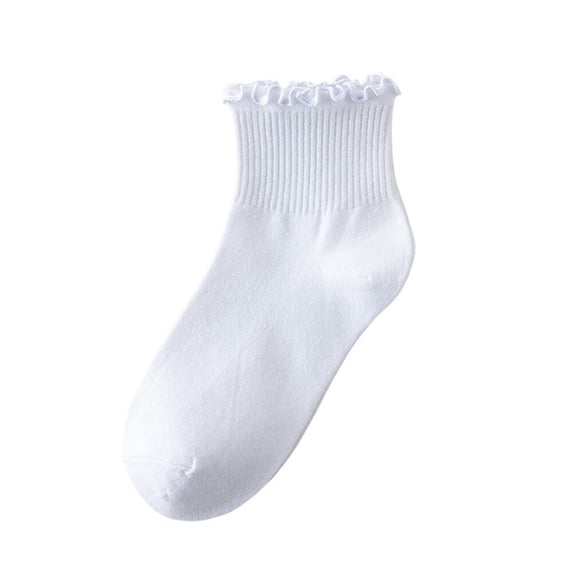 10 Pairs Women Cotton Short Socks Thin Summer Rolled Edge Soft Comfy Ankle Socks