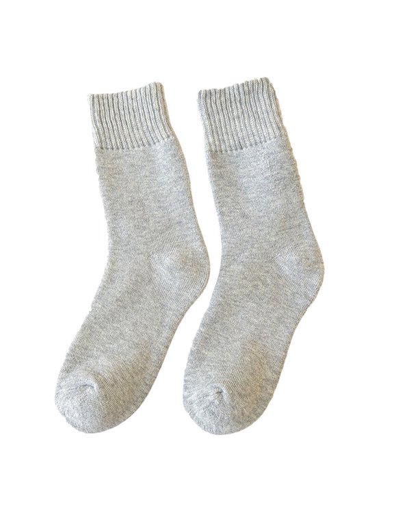10 Pairs Women Cotton Thick Warm Loop Socks Elastic Quarter Winter Socks