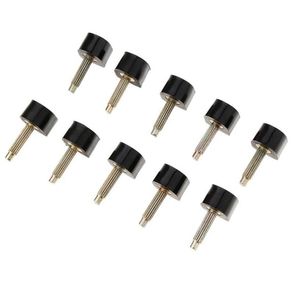 10 Pairs Women High Heel Shoe Tips Shoes Replacement Making - Black, Thick nail 9mm