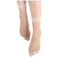 thumbnail image 1 of 10 Pairs Women Nylon Elastic Short Ankle-Sheer Stockings Silk Short Socks, Complexion, 1 of 2