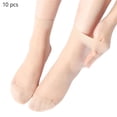 thumbnail image 1 of 10 Pairs Women's Ankle Sheer Socks Thin Nylon Sock Short Dress Stockings See Through Sock Nylon Reinfored Toe Pantyhose Socks for Women, 1 of 5