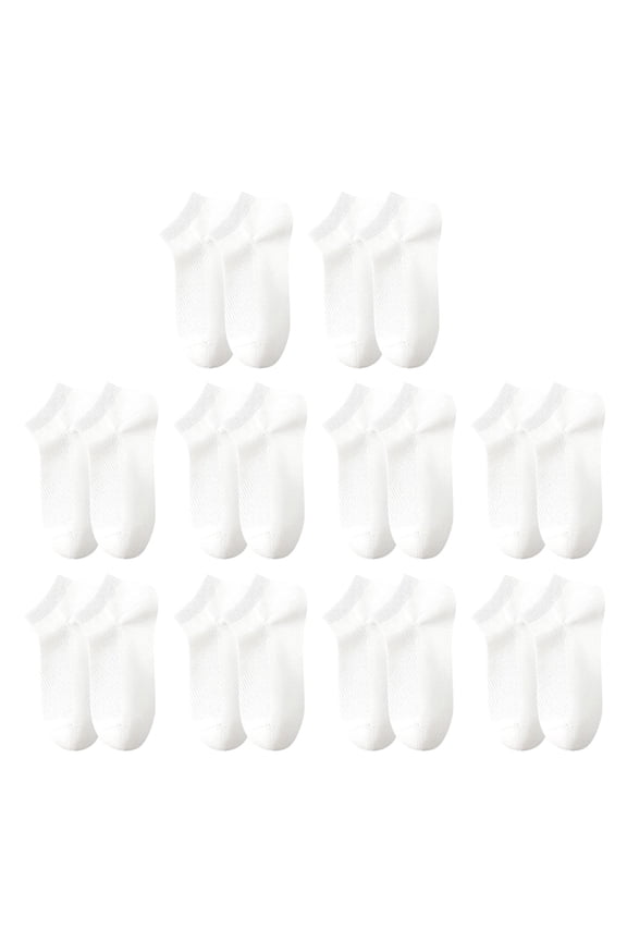 10 Pairs Women's Men's Disposable Socks Compressed Travel Socks Breathable Mesh Ankle Socks Individually Wrapped Portable,One Size