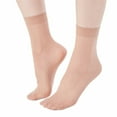 10 Pairs Women's Silky AntiSlip Cotton Sole Sheer Ankle High Tights