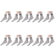 thumbnail image 1 of 10 Pairs Women's Summer Anti Snags Ultra Thin Sheer Ankle Socks Reinforced Toe, 1 of 15