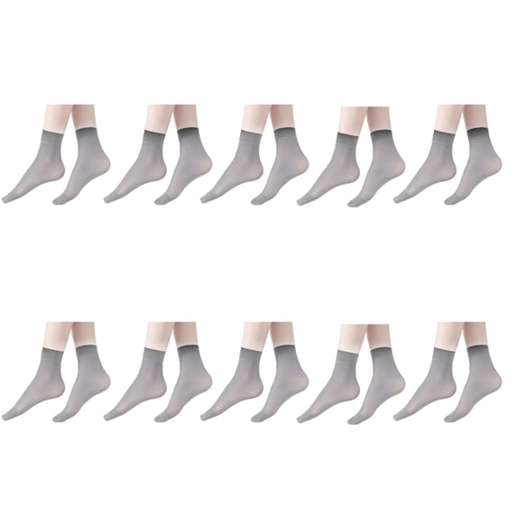 10 Pairs Women's Summer Anti Snags Ultra Thin Sheer Ankle Socks Reinforced Toe