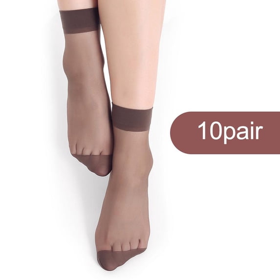 10 Pairs Women's Ultrathin Summer Socks - Breathable Silk Blend Ankle Socks for Spring, Autumn, and Daily Wear