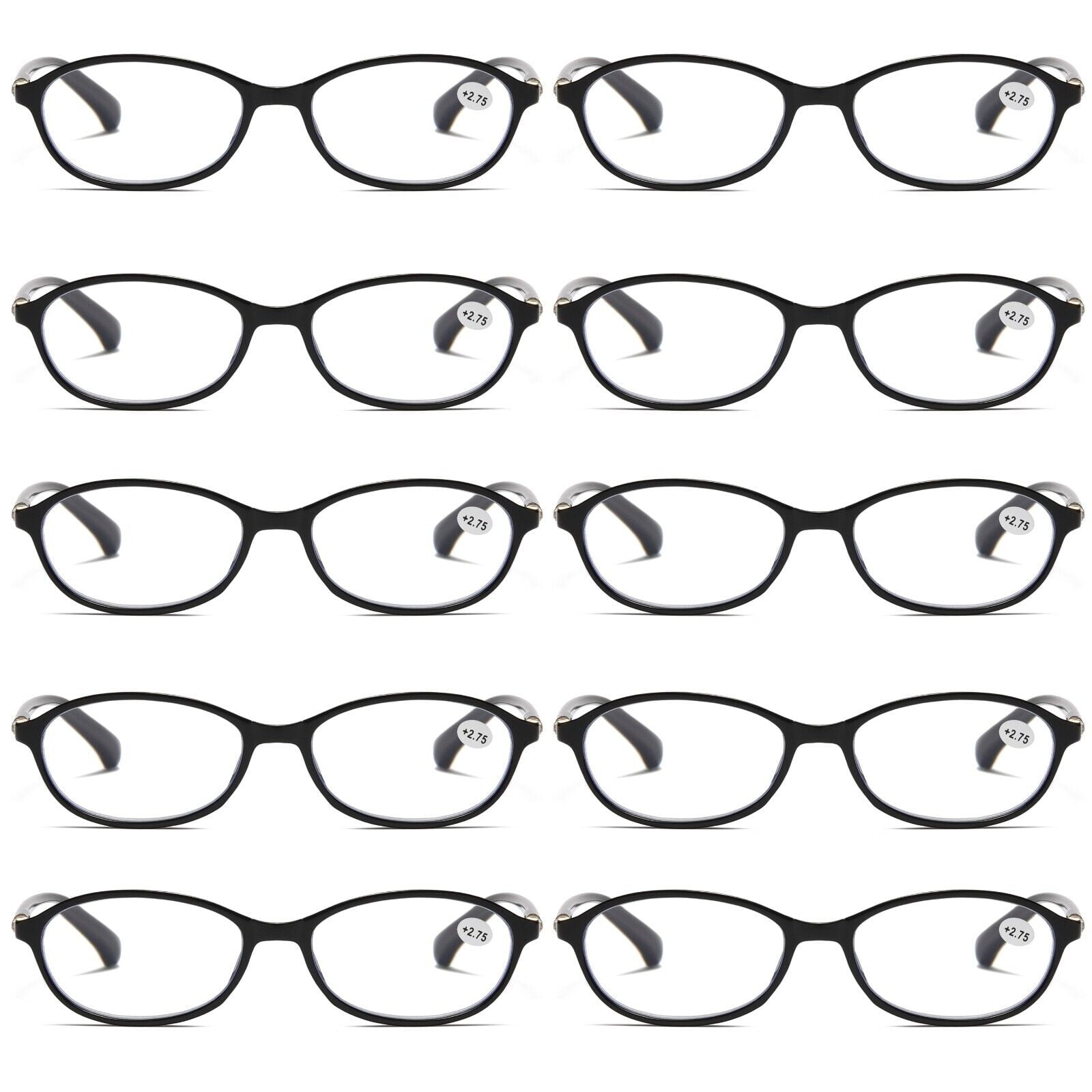 10 Pairs Womens Ladies Blue Light Blocking Reading Glasses Computer Gaming Readers +1.75